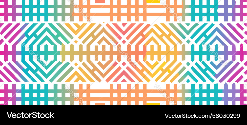 Rainbow Grid Abstract Pattern Vector Image