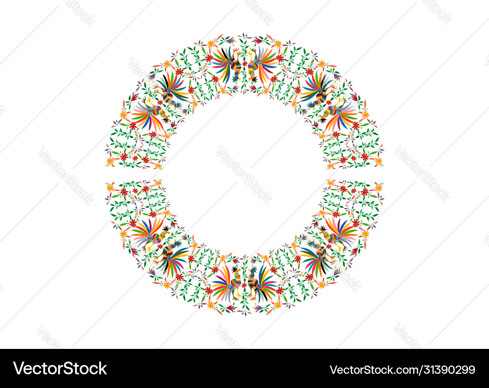 Runde ethnische mexikanische Stickerei Hintergrund Runde ethnische mexikanische Stickerei Hintergrund vektorbild