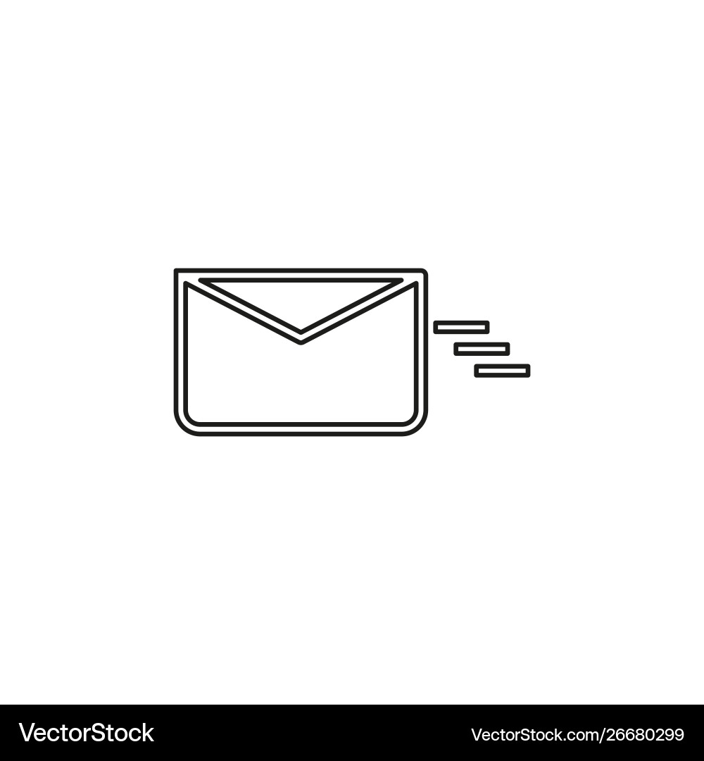 Sending mail or message icon envelope Vector Image