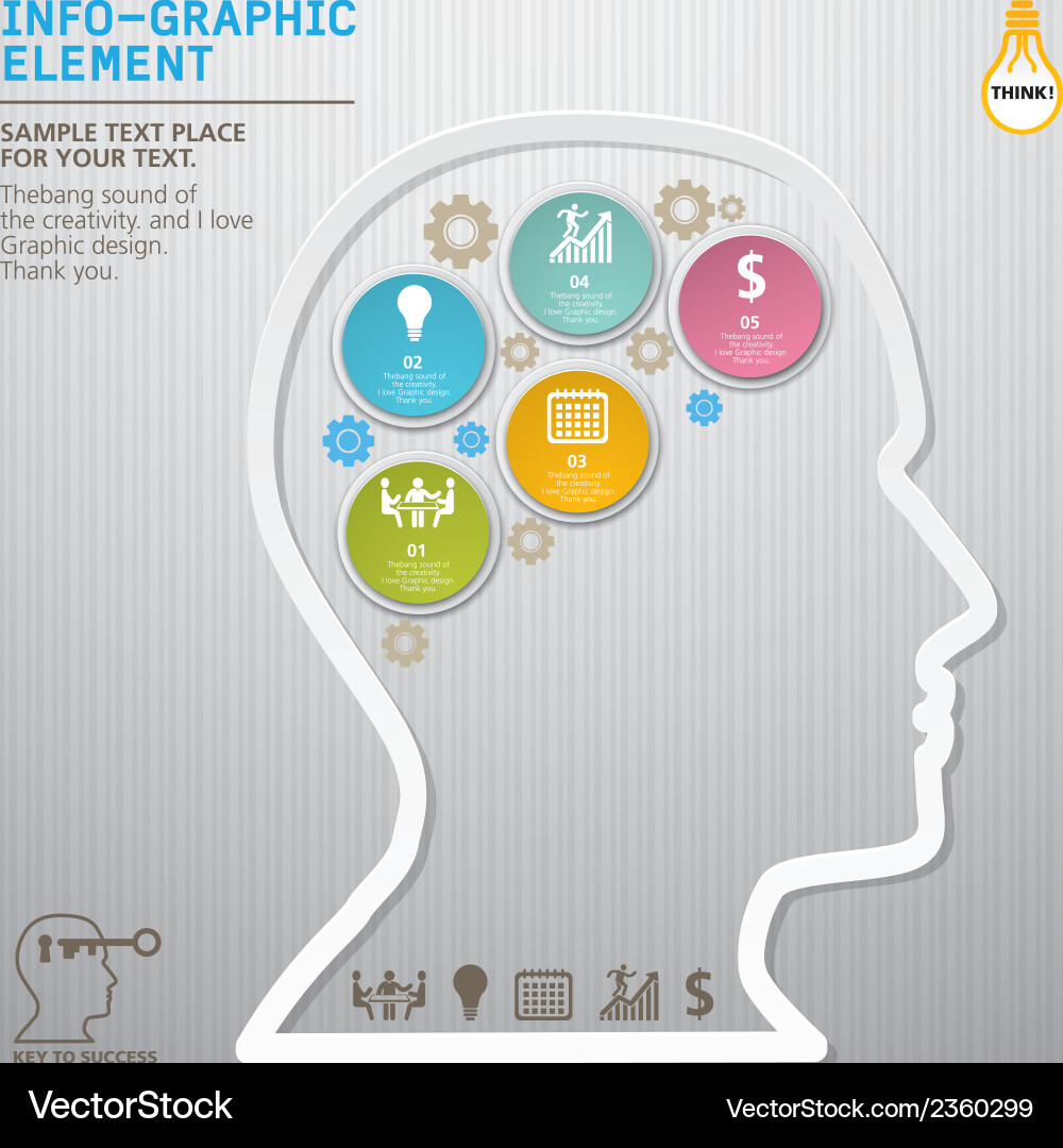 Template for your business presentation with text vector image