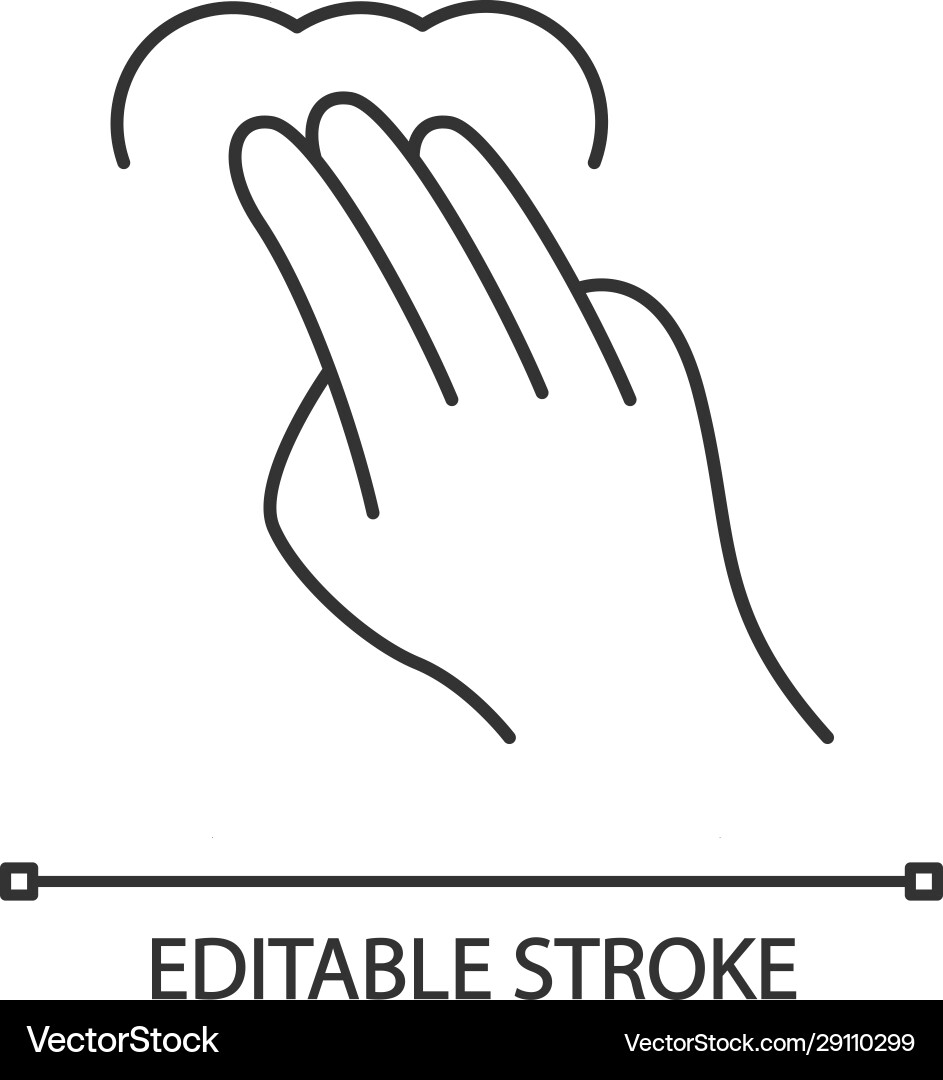 Touchscreen gesture linear icon Touchscreen gesture linear icon vector image