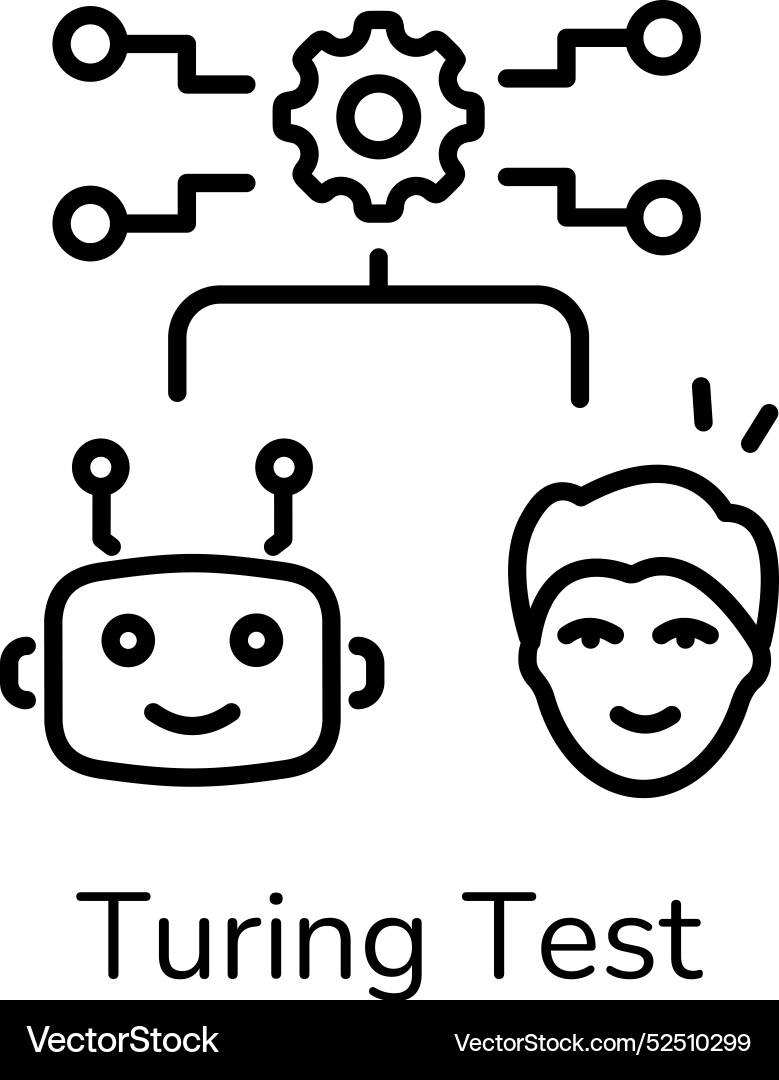 Turing test vector image