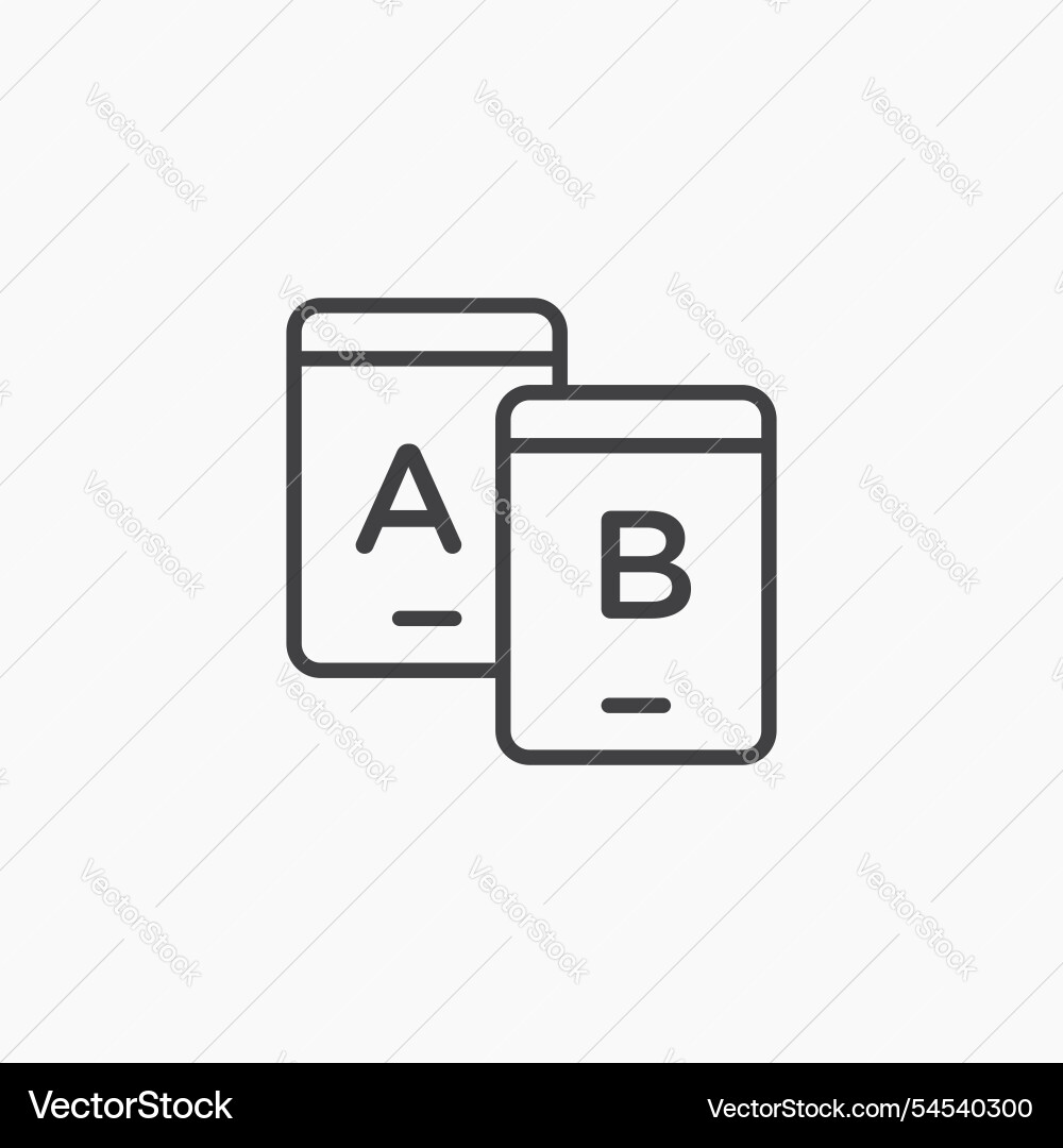 A b testing icon A b testing icon vector image