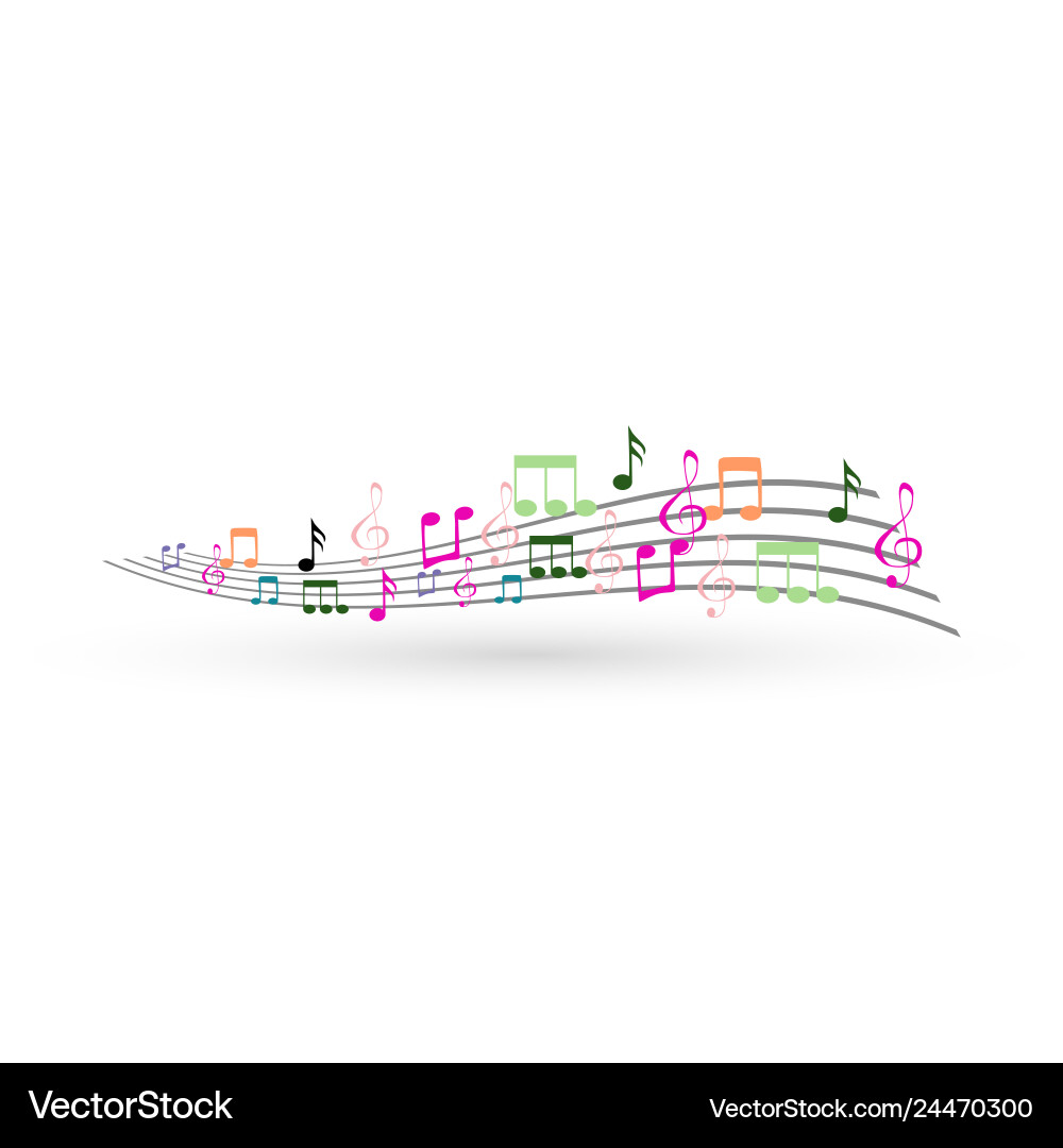 Abstract background with colorful music notes Abstract background with colorful music notes vector image
