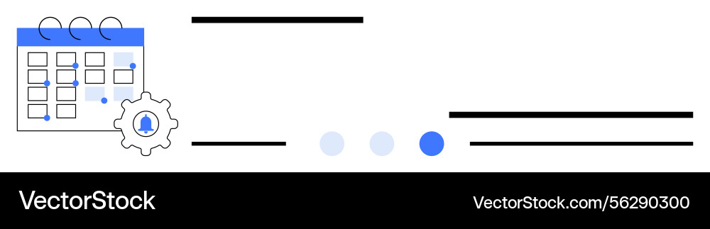 Calendar with notification and lines representing vector image