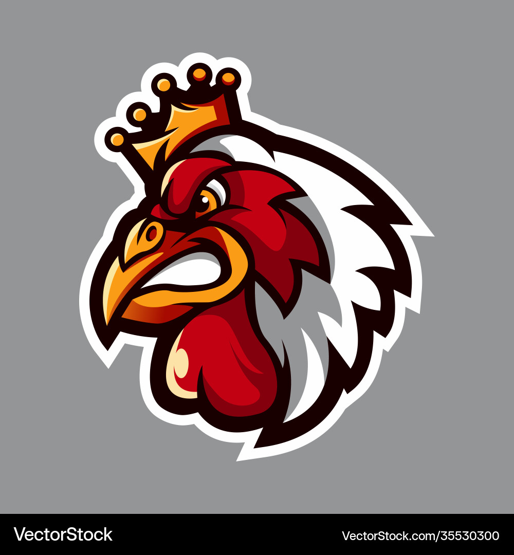 Chicken King Logo Royalty Free Vector Image - VectorStock