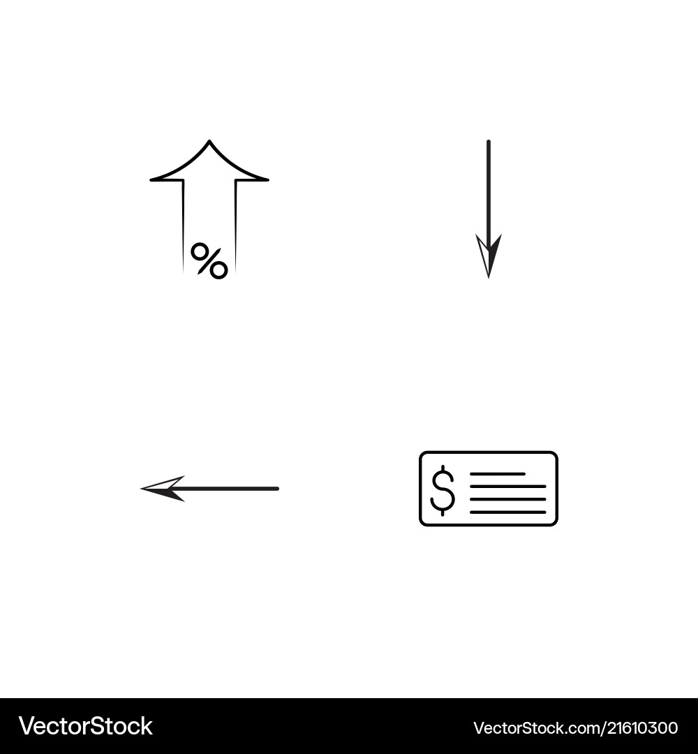 Commerce linear icons set simple outline Vector Image