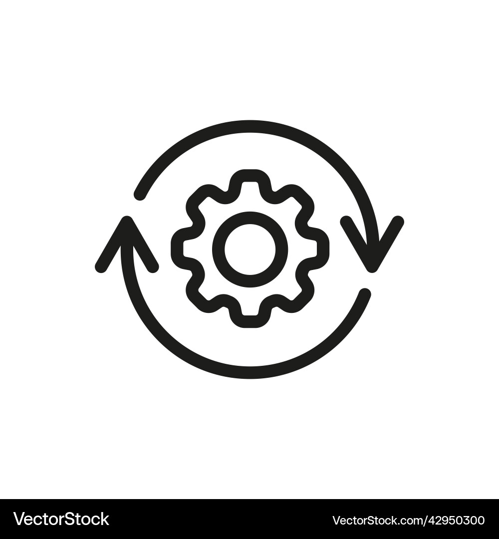 Consistency icon circle outline simple linear Consistency icon circle outline simple linear vector image