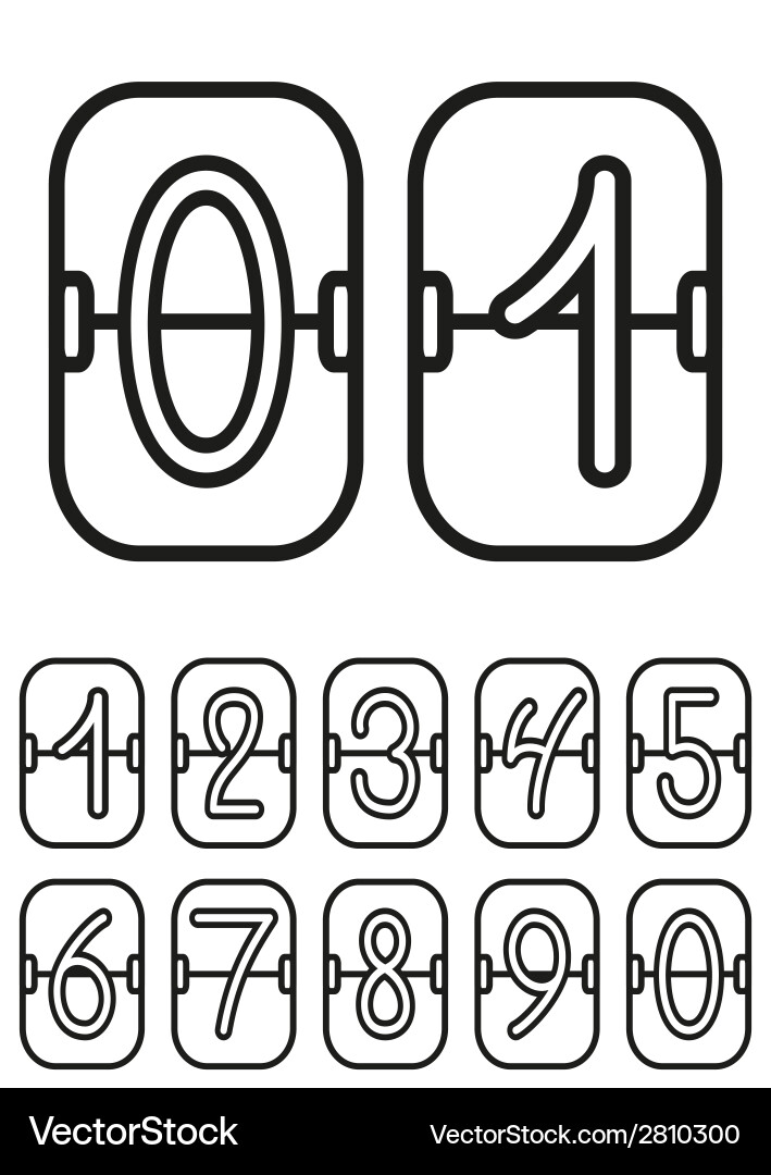 Countdown timer vector image