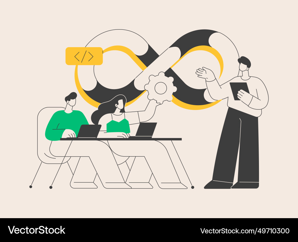 Devops team abstract concept Devops team abstract concept vector image