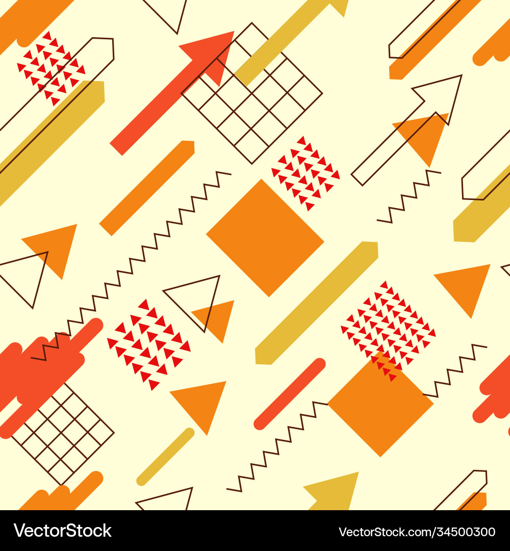 Ector seamless memphis pattern abstract background Vector Image