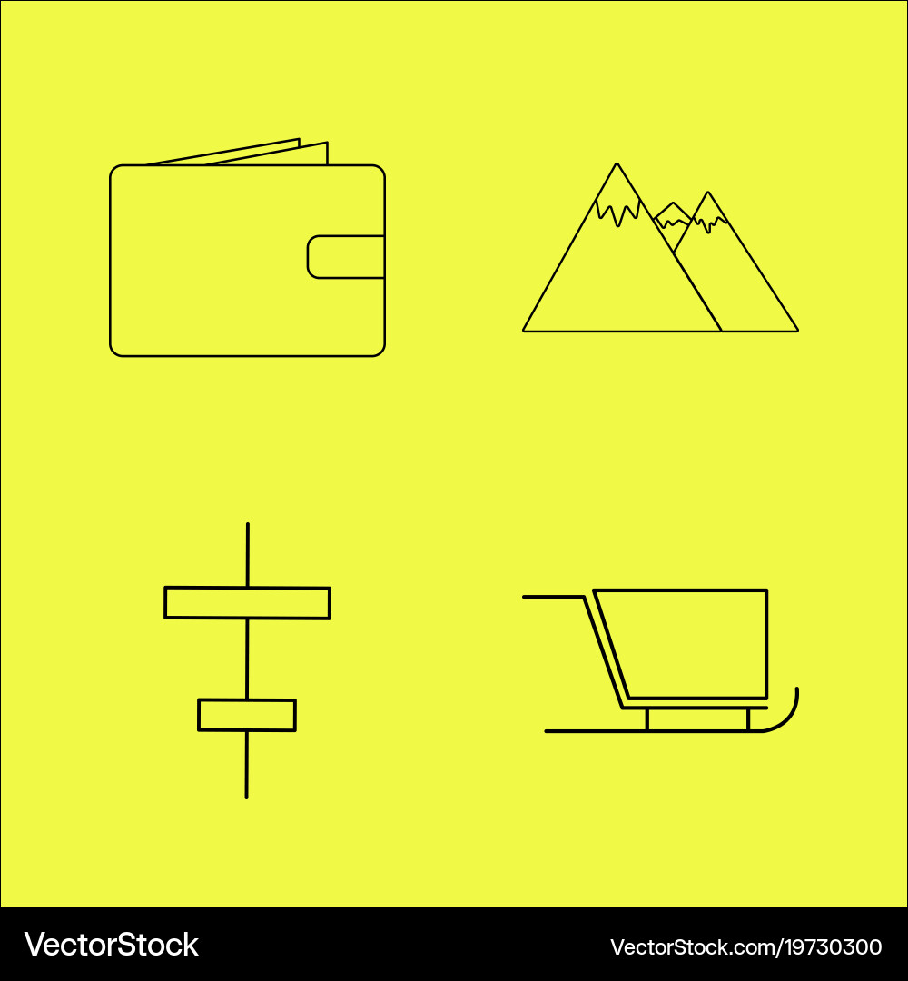 Essential linear icon set vector image