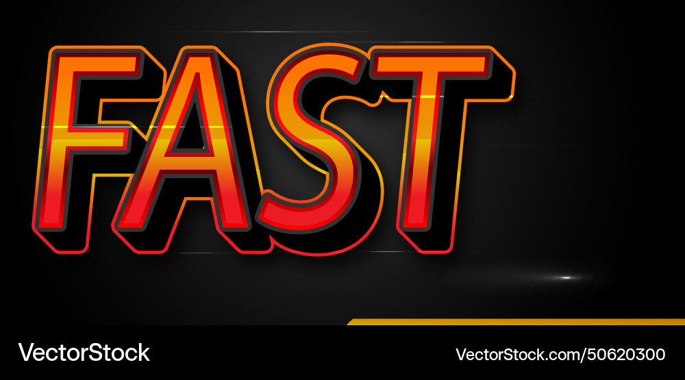 Fast editable text effect 3 dimension emboss neon Vector Image