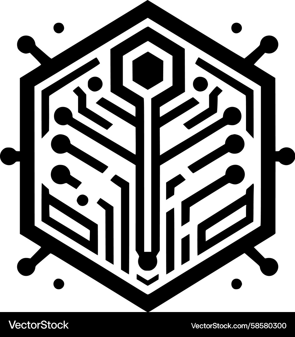 Hexagonal tech network Vector Image