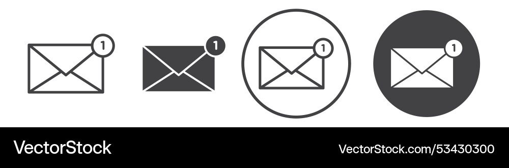 Inbox icon thin line vector image