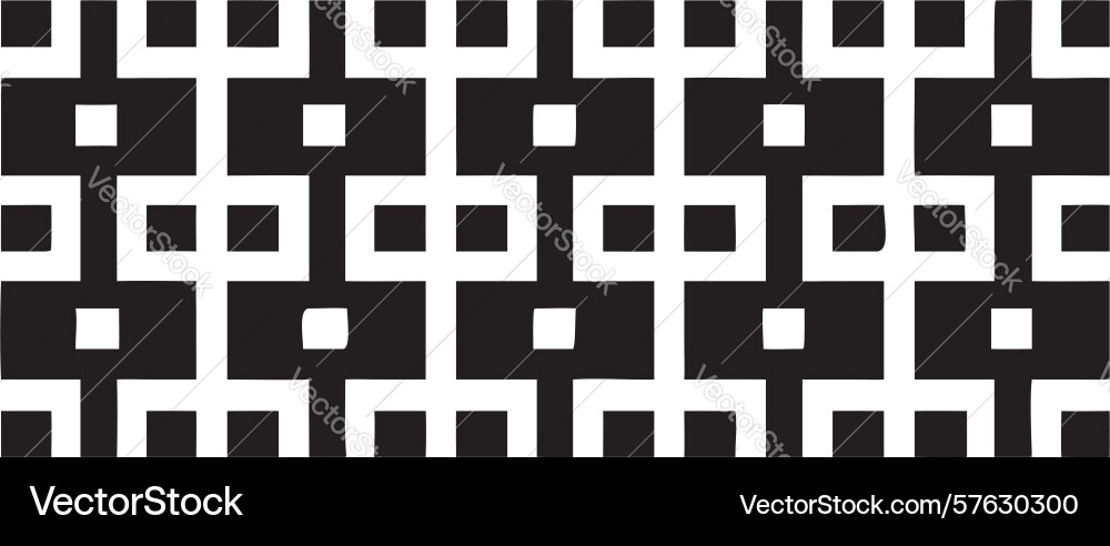 Interlocking square pattern background design vector image
