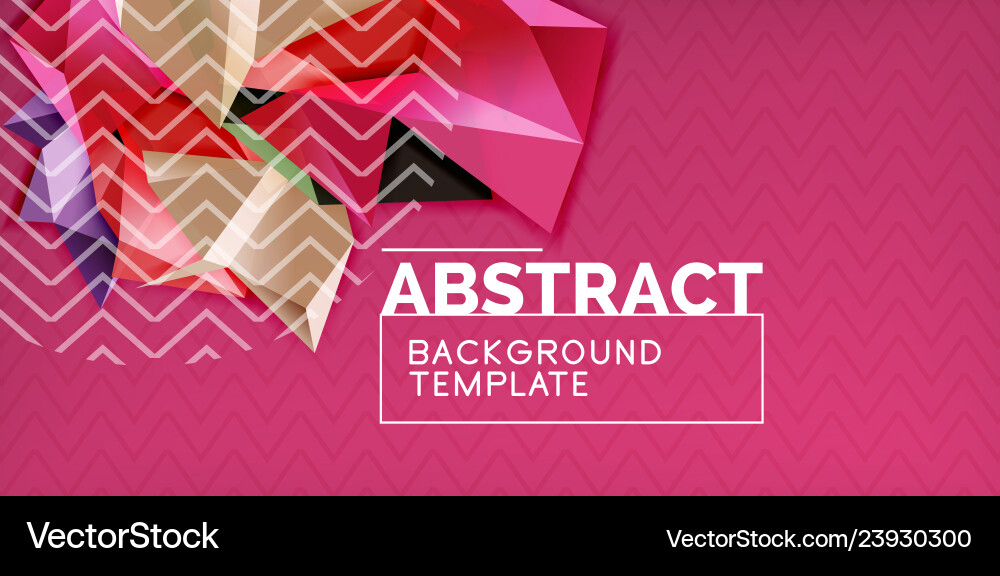 Low poly design 3d triangular shape background Vector Image