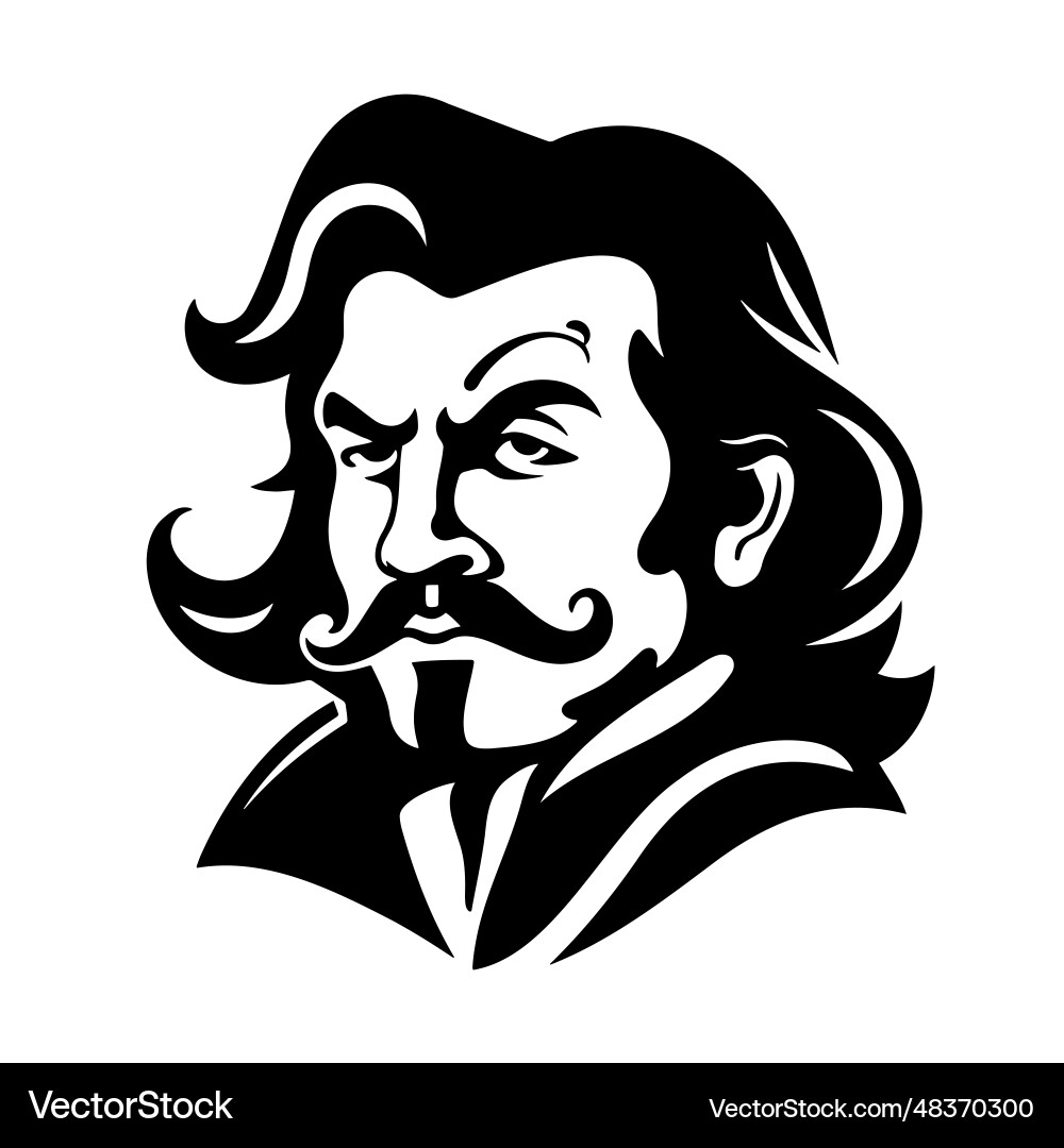 Man icon of a with beard Vector Image