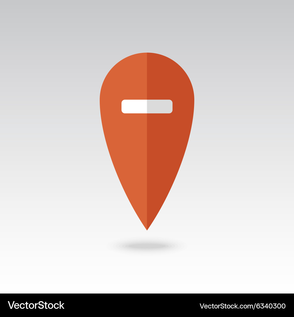 Minus pin map icon pointer markers Vector Image