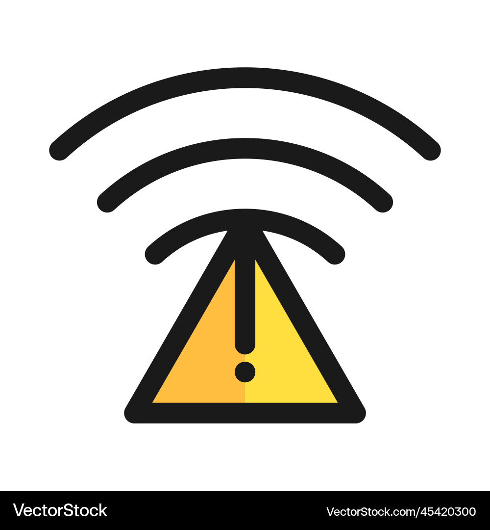 Offline internet line icon lost connection Offline internet line icon lost connection vector image