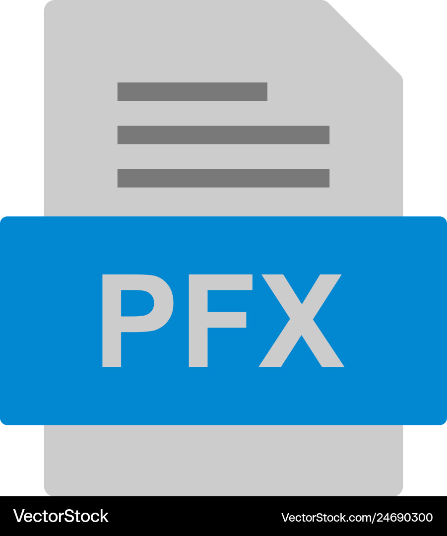 Pfx file document icon Vector Image