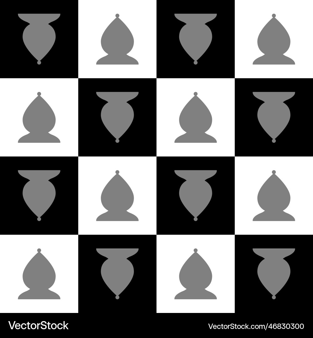 Seamless pattern with chess bishop endless Seamless pattern with chess bishop endless vector image