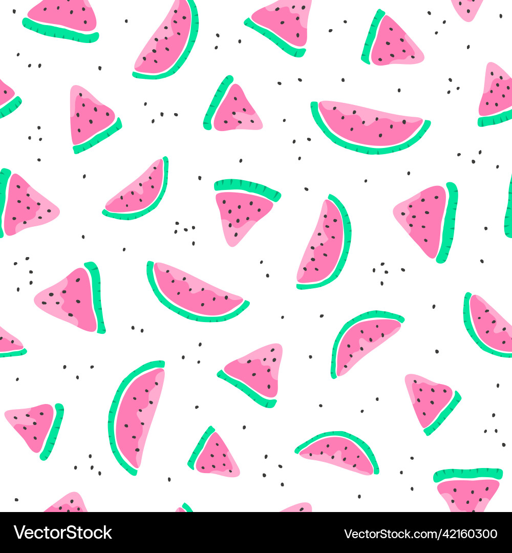 Seamless pattern with watermelon slices Seamless pattern with watermelon slices vector image