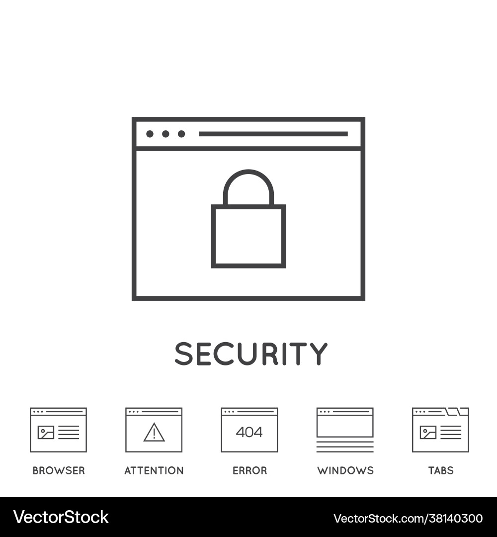 Set minimal browser developing app and coding Set minimal browser developing app and coding Vector Image