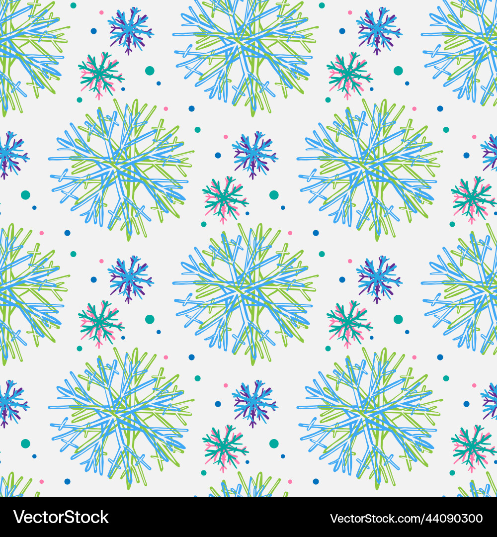 Snowflake seamless pattern for print or web design Snowflake seamless pattern for print or web design vector image