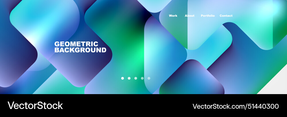 Square internet web page design template Vector Image