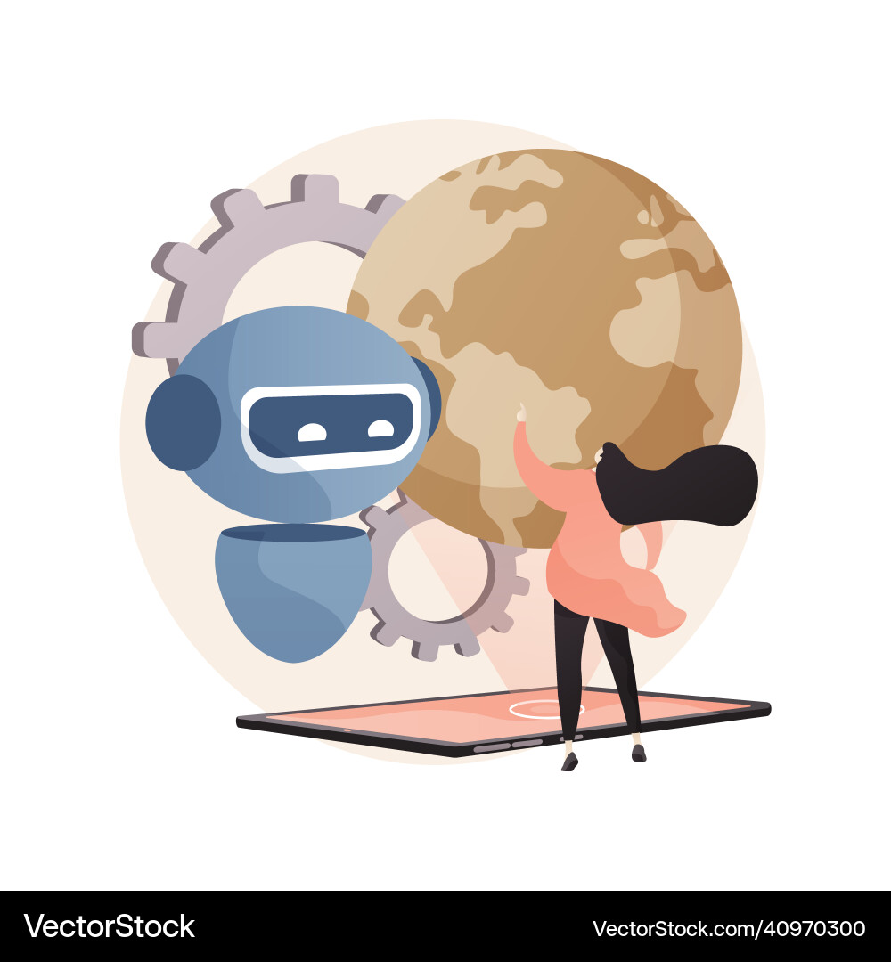Technological singularity abstract concept Technological singularity abstract concept Vector Image