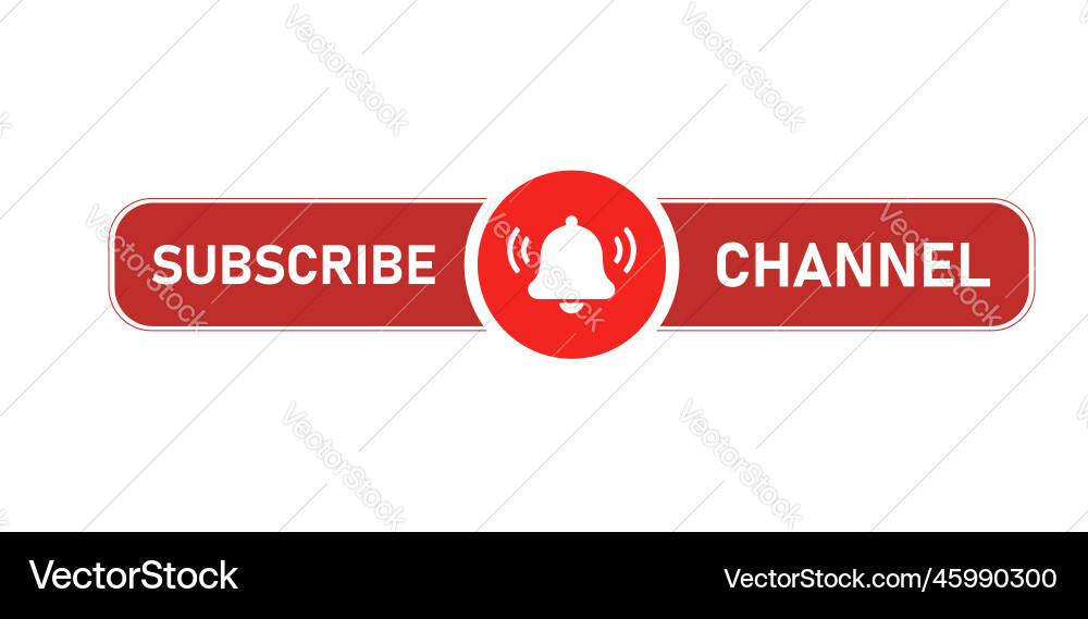 Youtube channel subscribe button template design Youtube channel subscribe button template design vector image