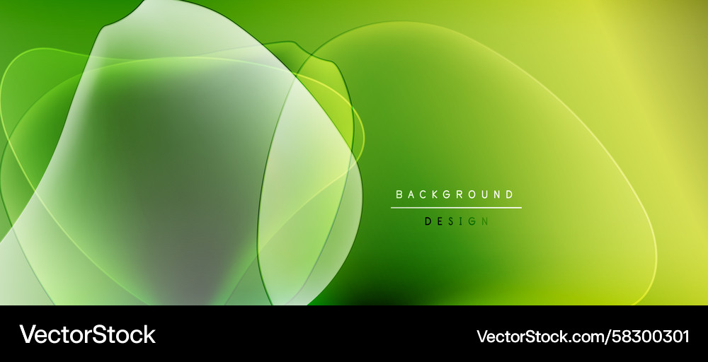 Abstract green background overlapping translucent Vector Image