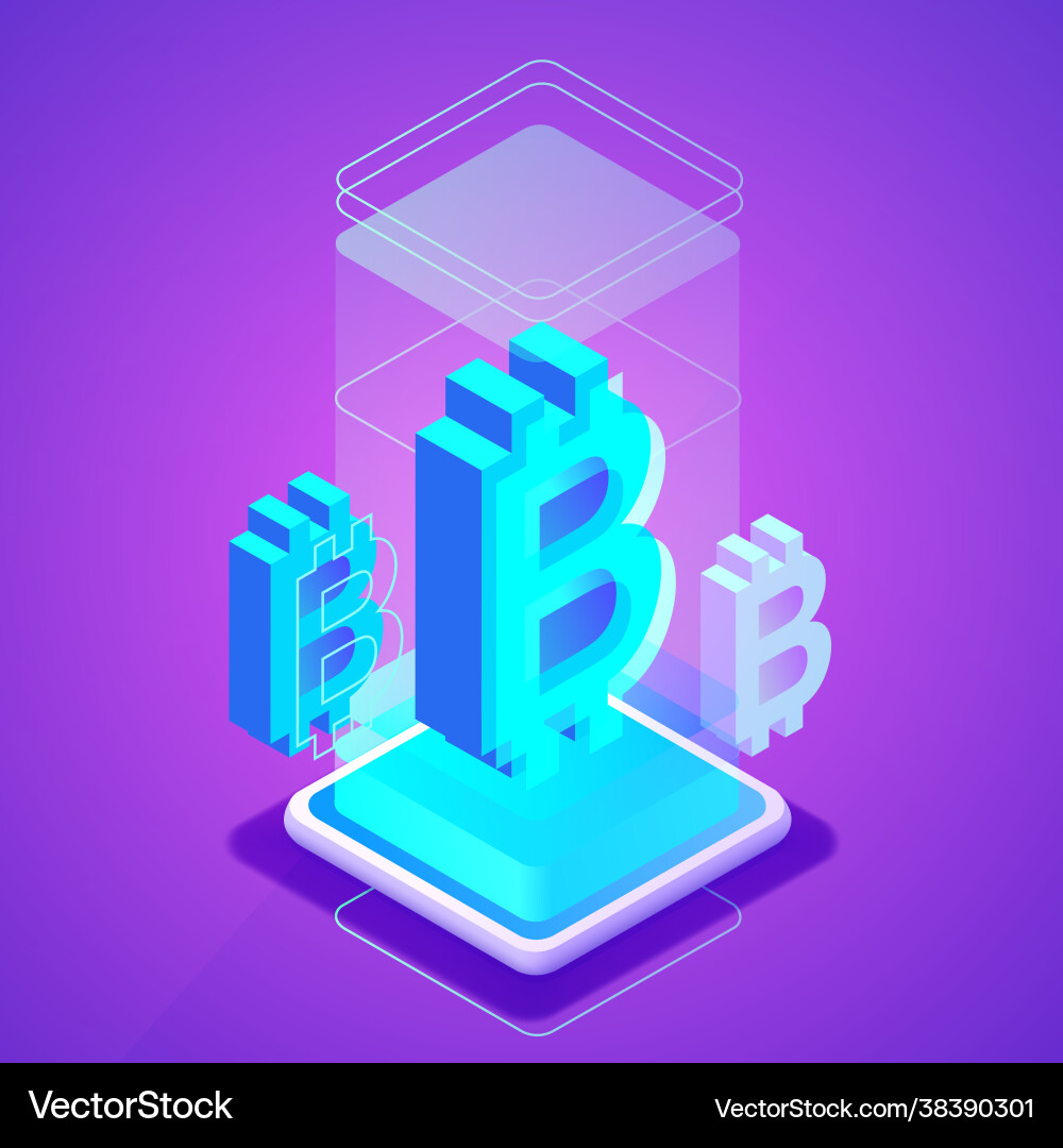 Bitcoin cryptocurrency blockchain Bitcoin cryptocurrency blockchain Vector Image
