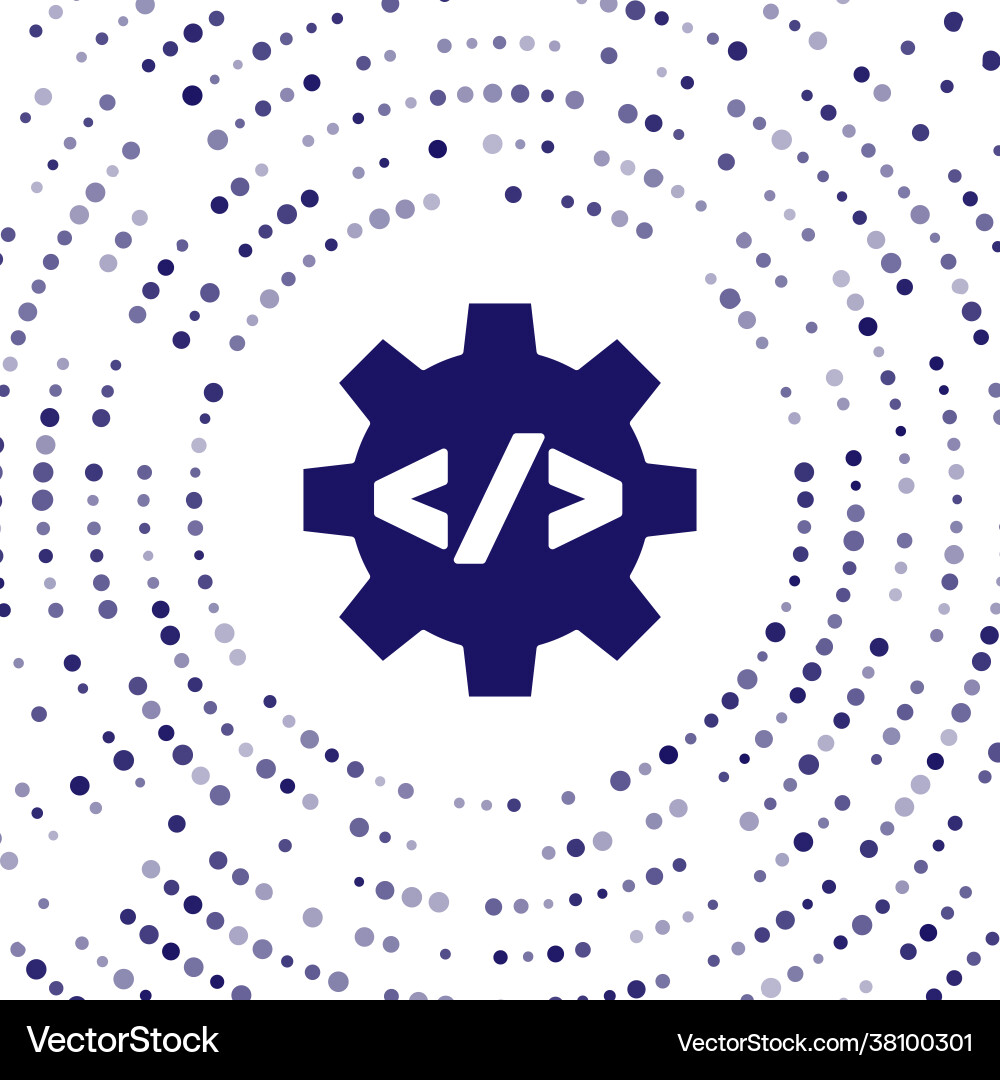 Blue web design and front end development icon vector image
