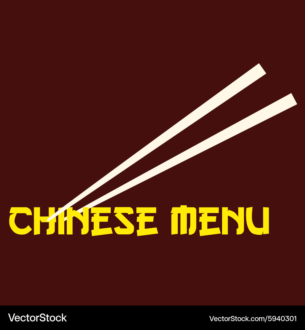 Colored chinese menu design with text vector image