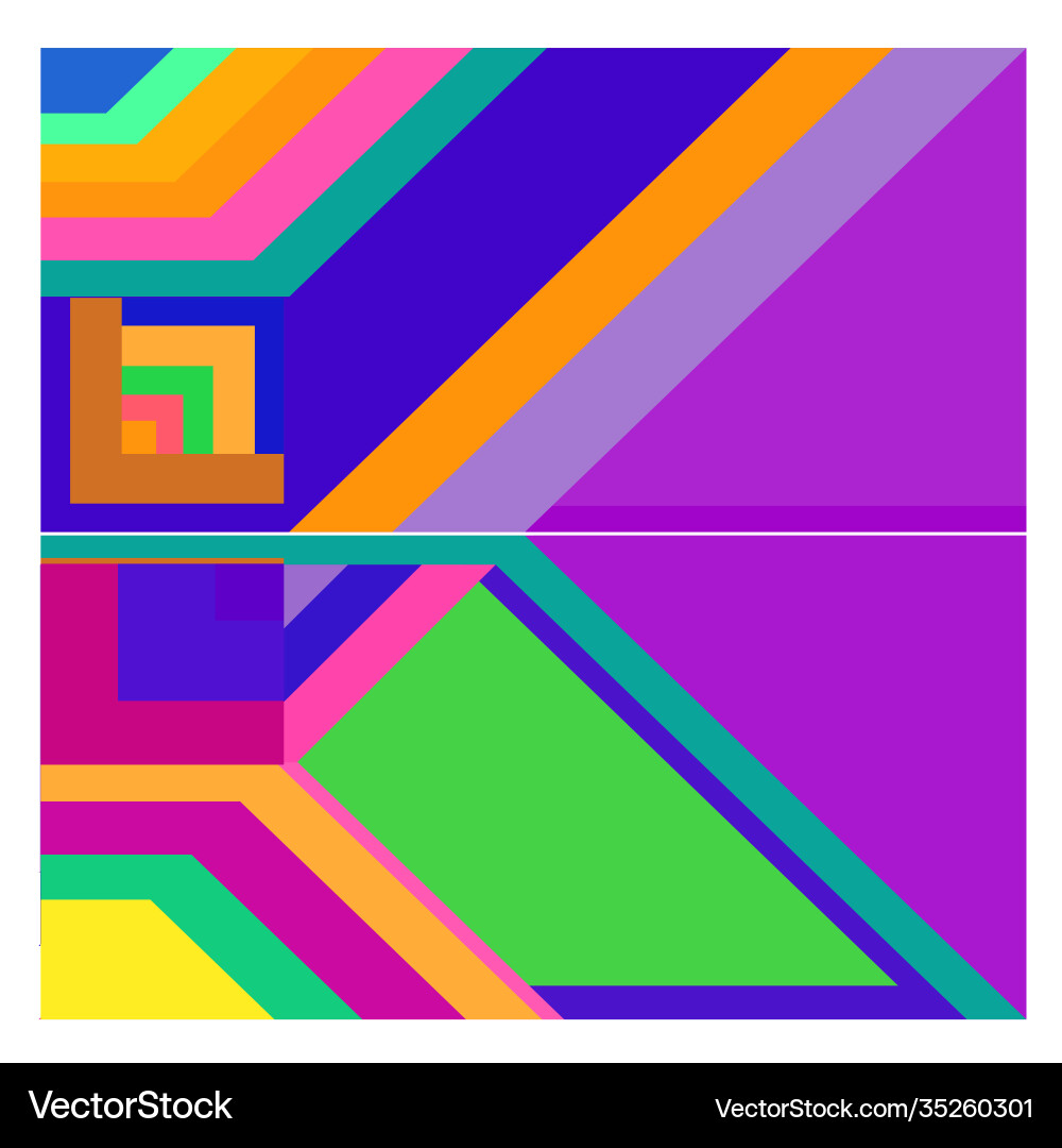 Colorful geometric and curve background pattern Vector Image