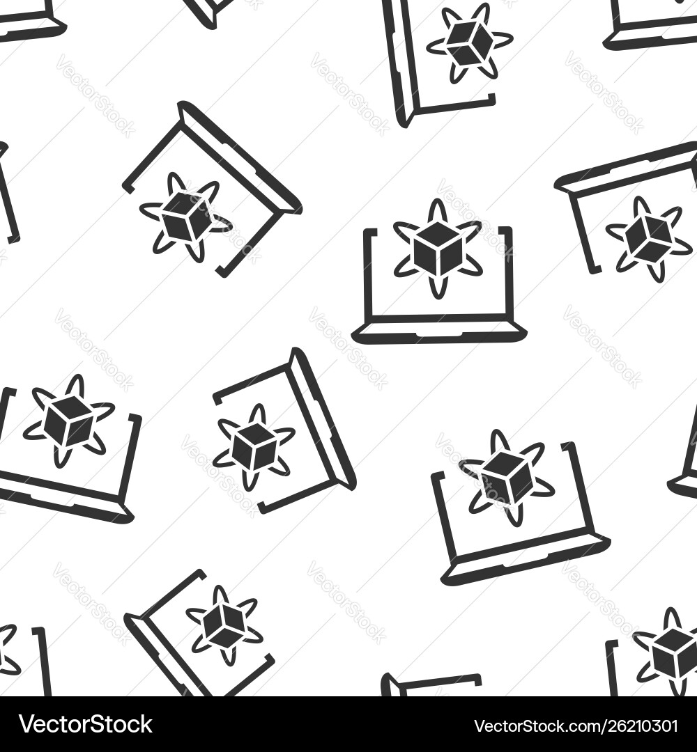 Computer simulation icon seamless pattern Computer simulation icon seamless pattern vector image