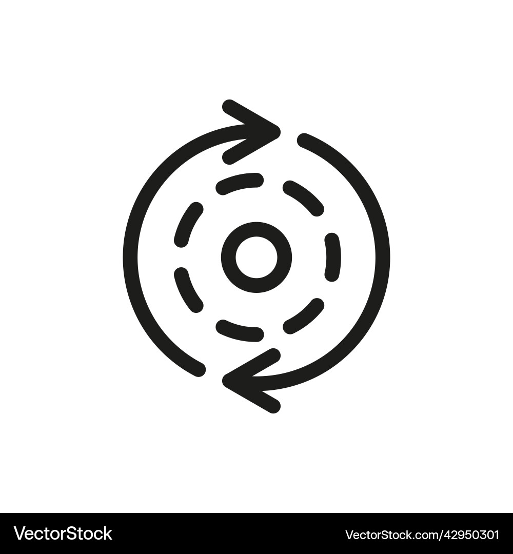 Consistency icon circle outline simple linear vector image