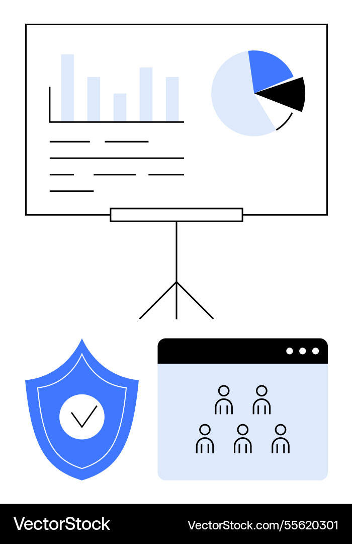 Data presentation with chart analysis security Data presentation with chart analysis security vector image