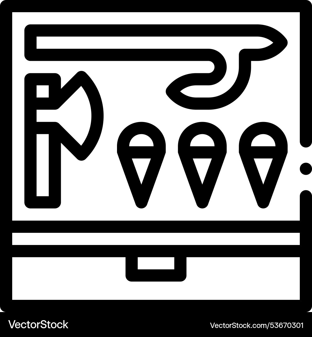 Firefighting icon thin linear style design Firefighting icon thin linear style design vector image