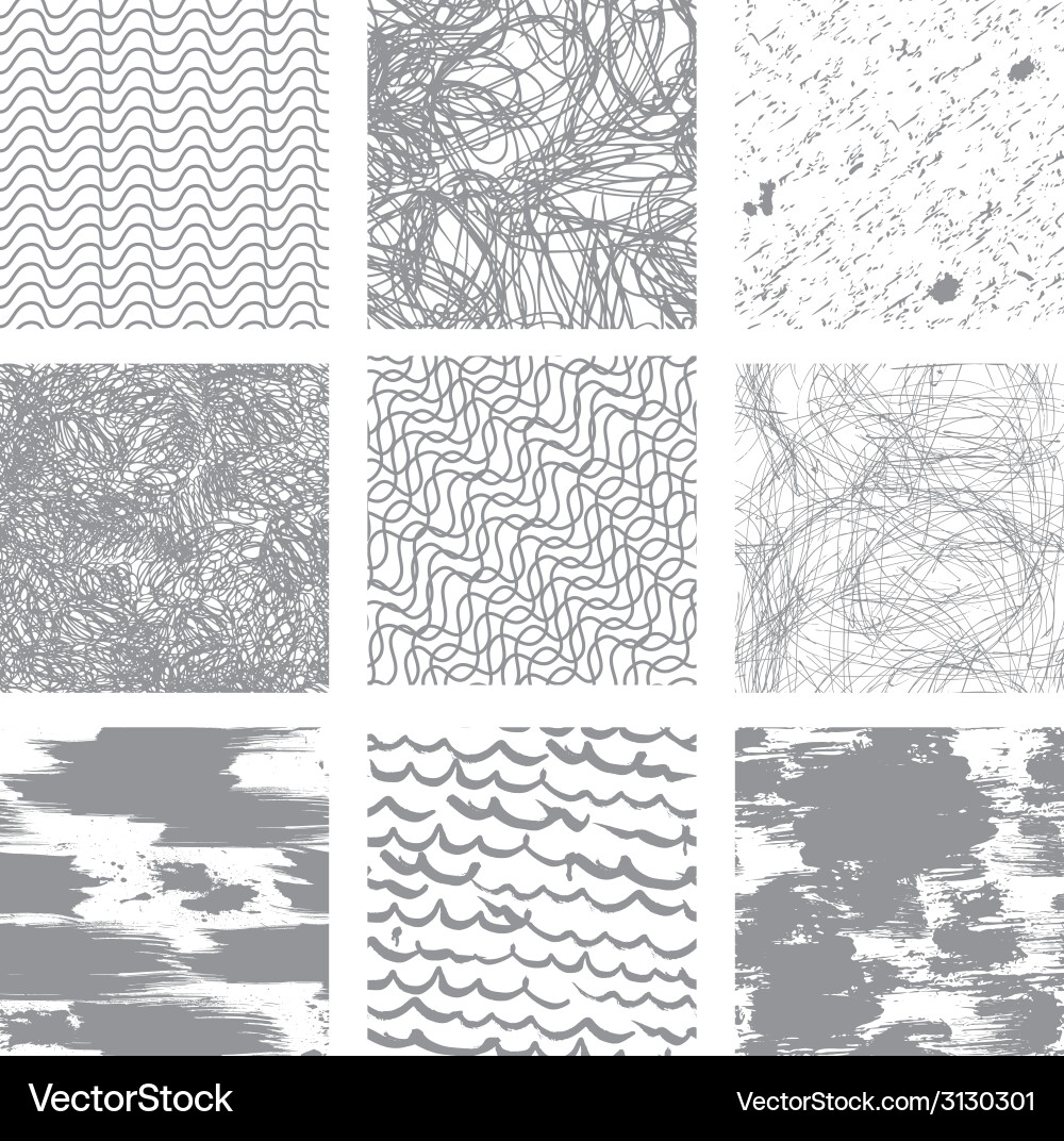 Grunge Scribble Patterns vector image