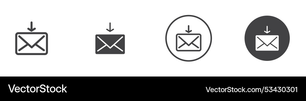 Inbox icon thin line vector image