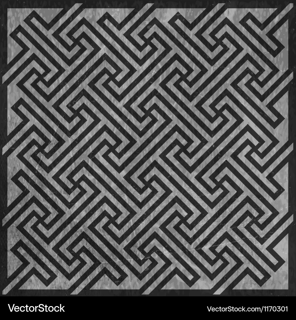 Intricate Geometric Key Pattern vector image