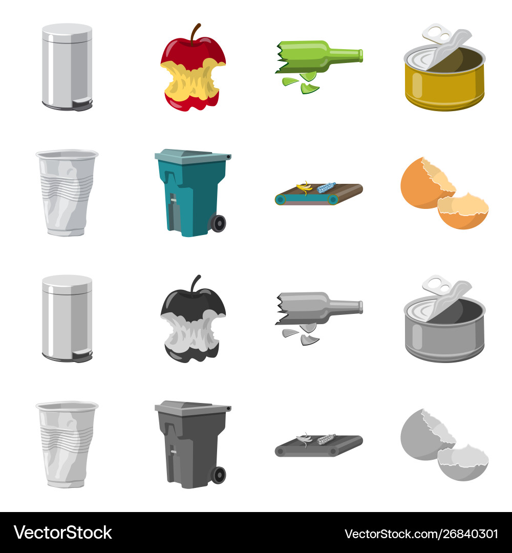 Isolated object refuse and junk logo Isolated object refuse and junk logo vector image