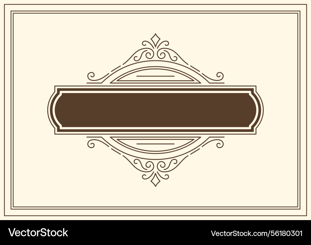 Line curl frame modern decorative linear Line curl frame modern decorative linear vector image