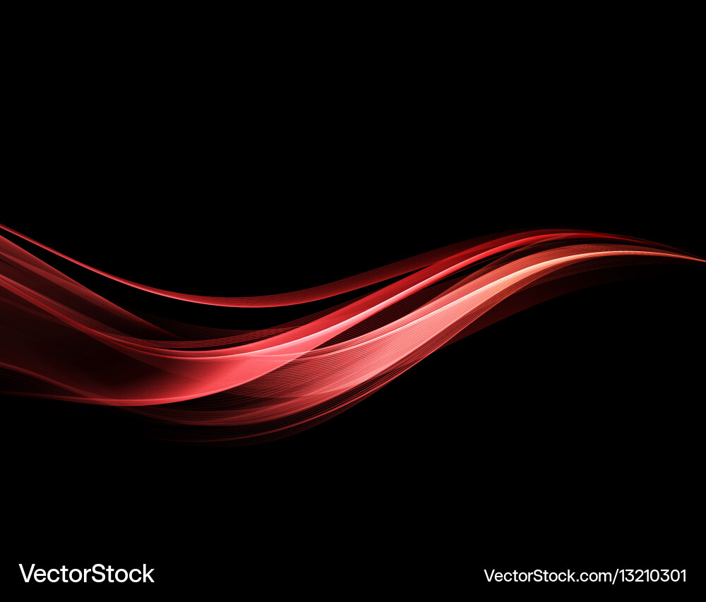 Red Color Wave Background vector image