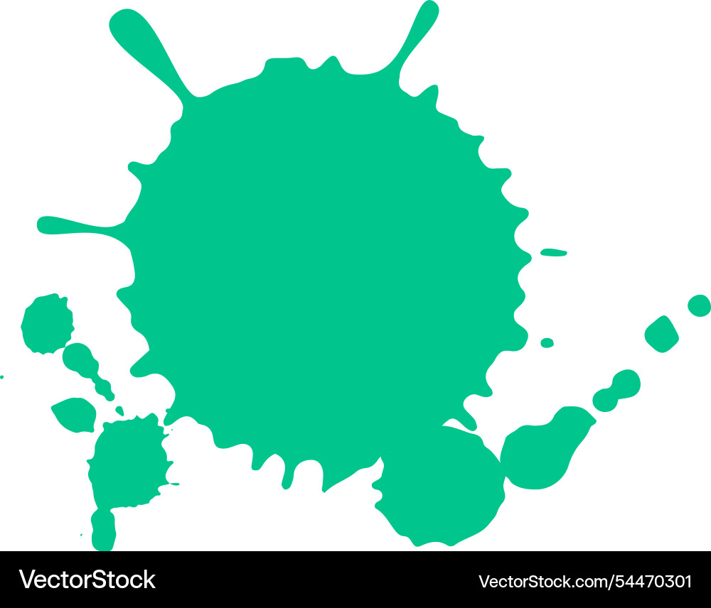 Vivid green paint creates a dynamic splash adding Vector Image