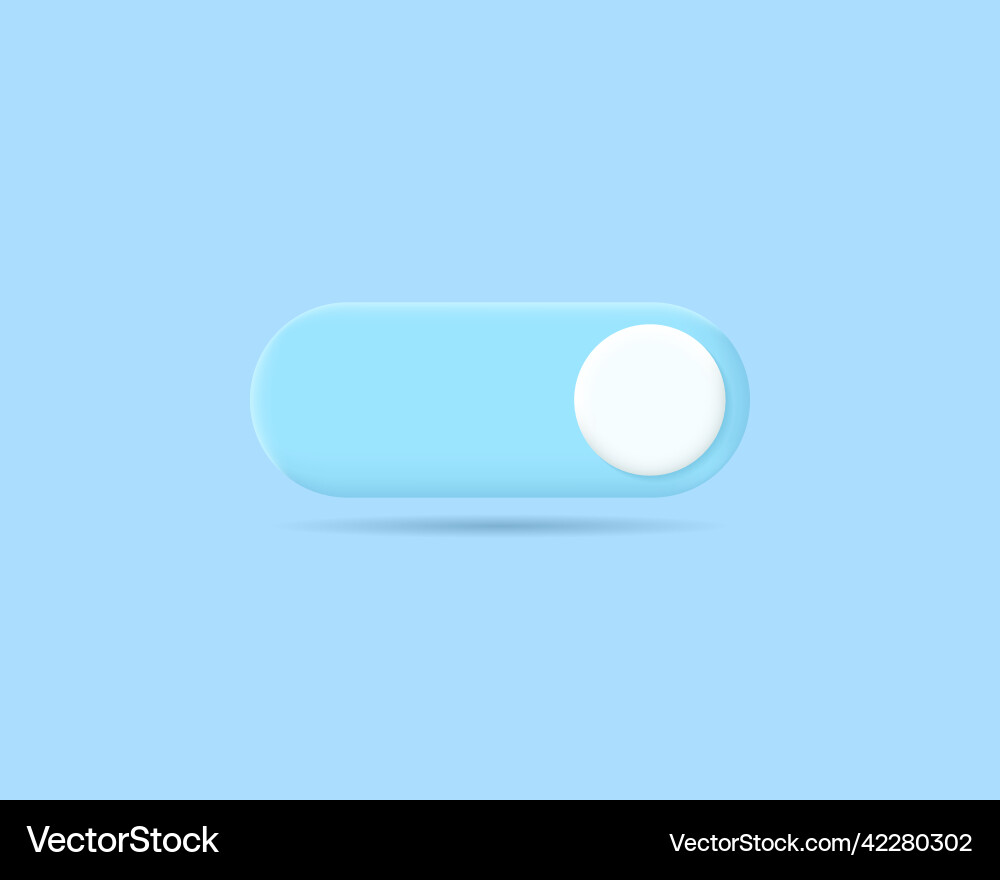 3d on button realistic icon 3d on button realistic icon Vector Image