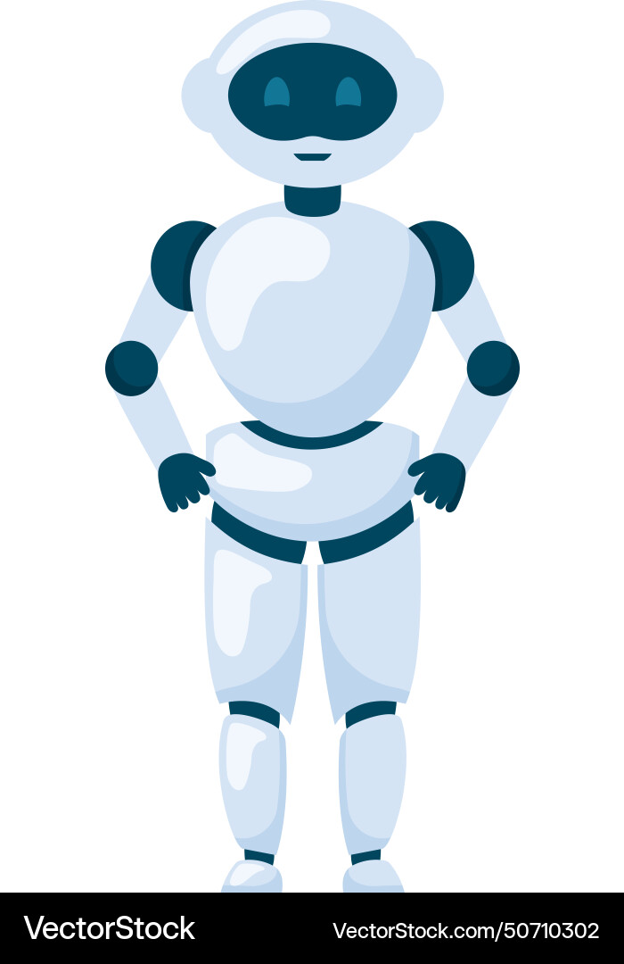 Advanced robotics android vector image